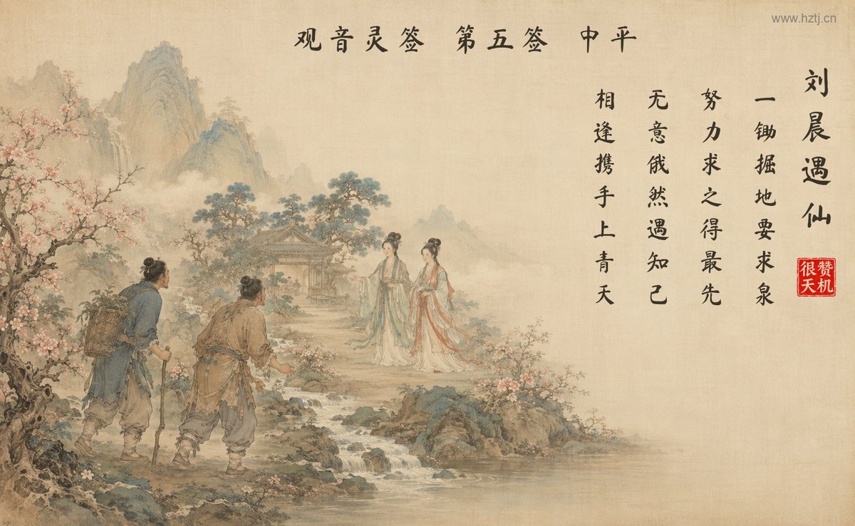 刘晨遇仙 典故插图