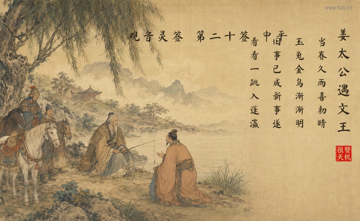 姜太公遇文王 典故插图