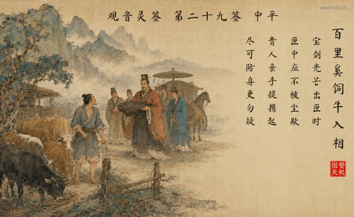 百里奚饲牛入相 典故插图
