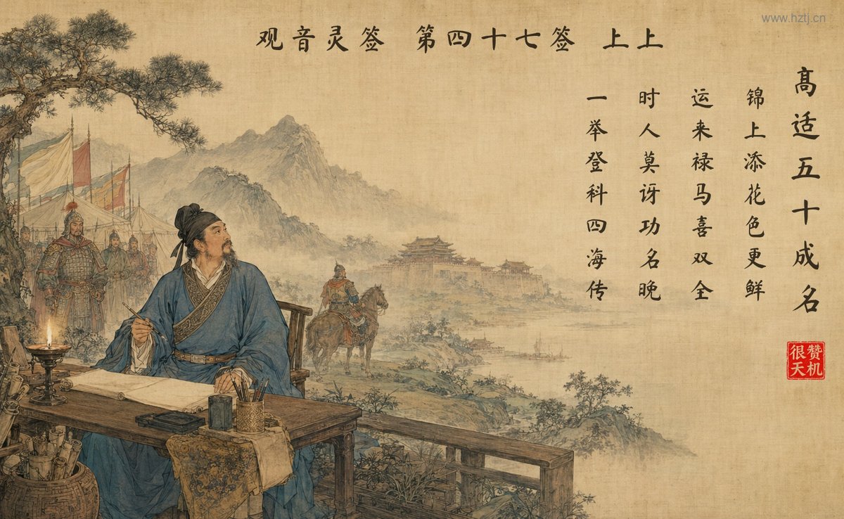 高适五十成名 典故插图