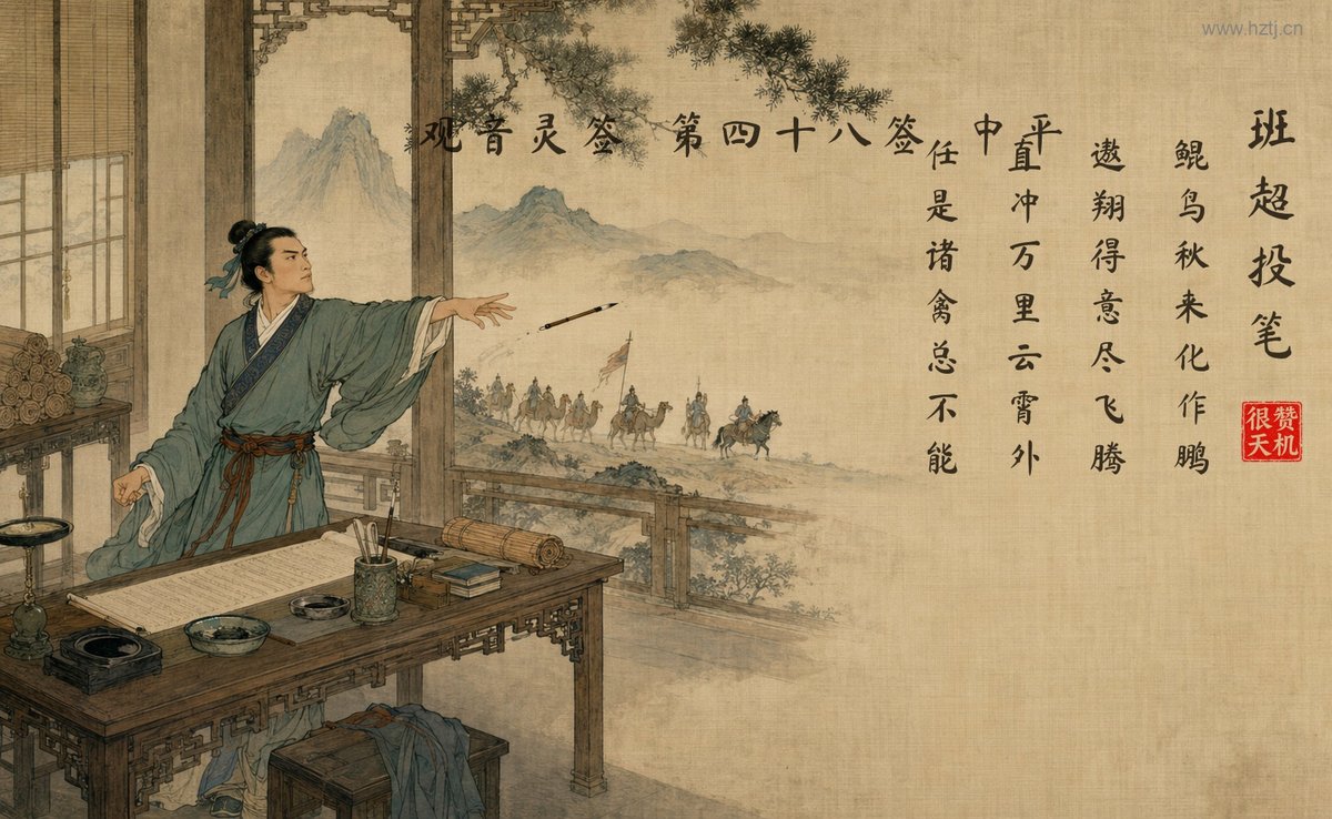 班超投笔 典故插图