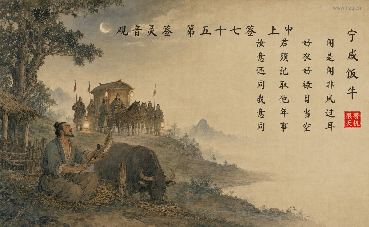 宁戚饭牛 典故插图