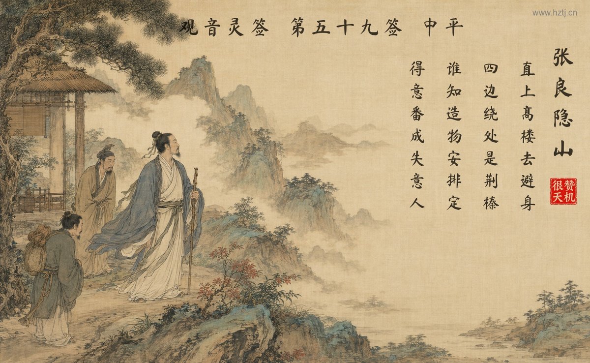 张良隐山 典故插图