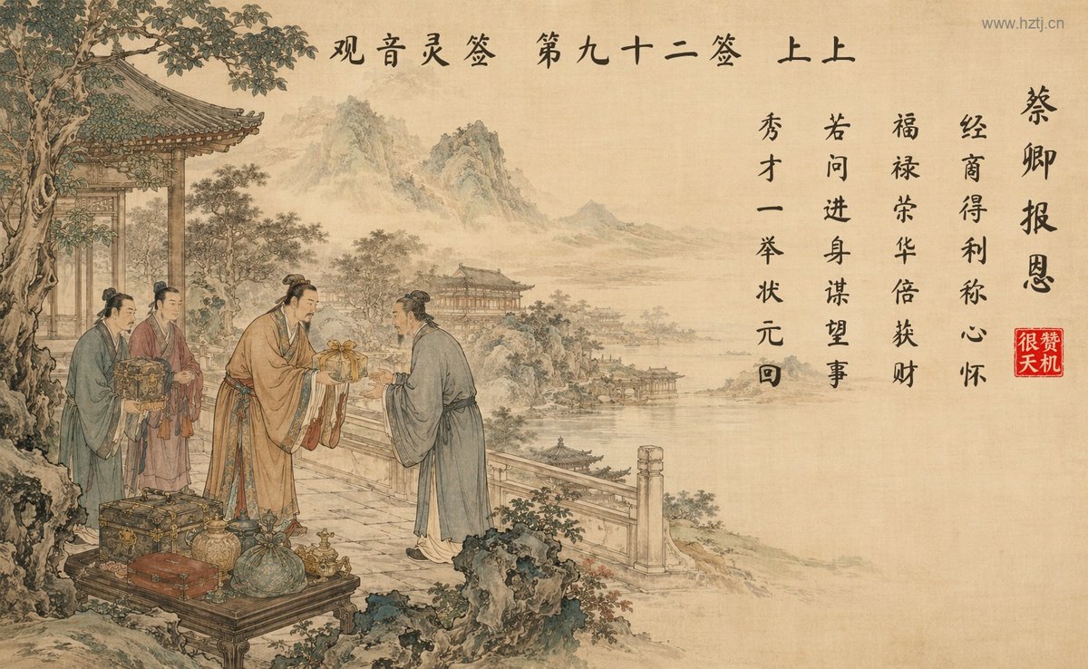 蔡卿报恩 典故插图