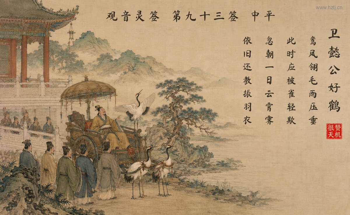卫懿公好鹤 典故插图