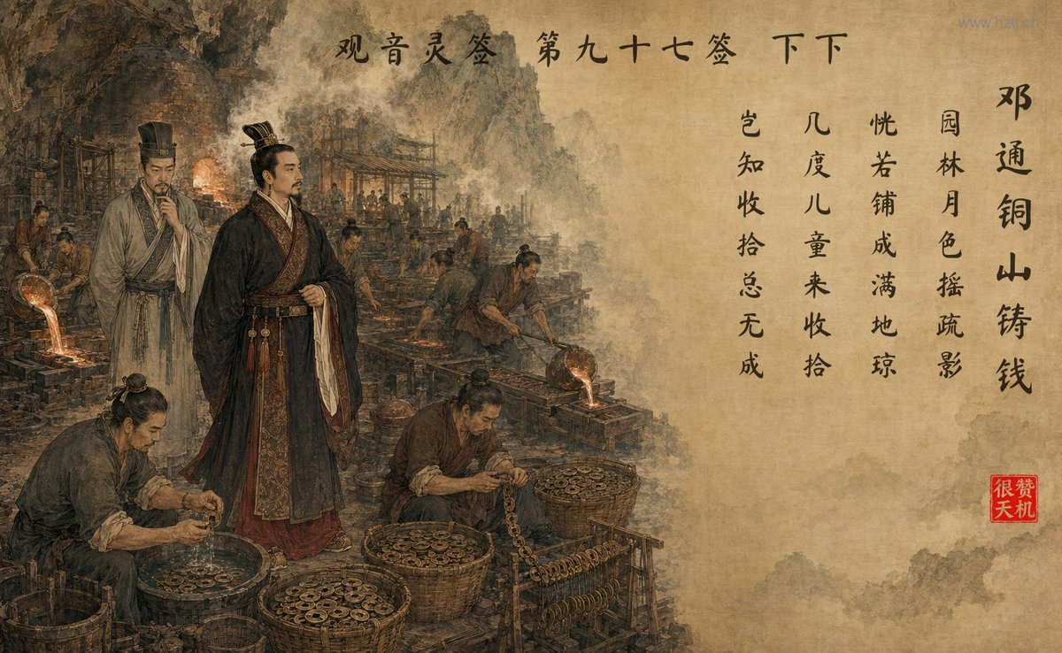 邓通铜山铸钱 典故插图