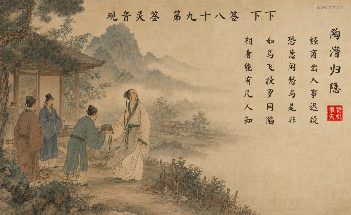 陶潜归隐 典故插图