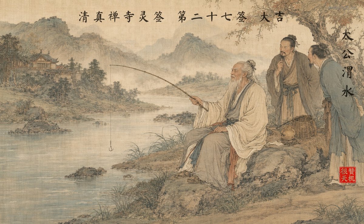 太公渭水 典故插图