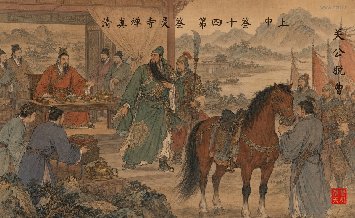 关公脱曹 典故插图