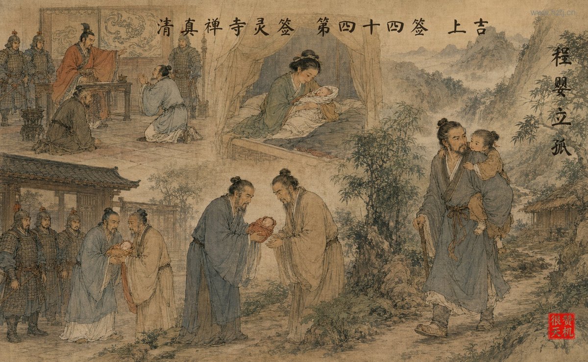 程婴立孤 典故插图