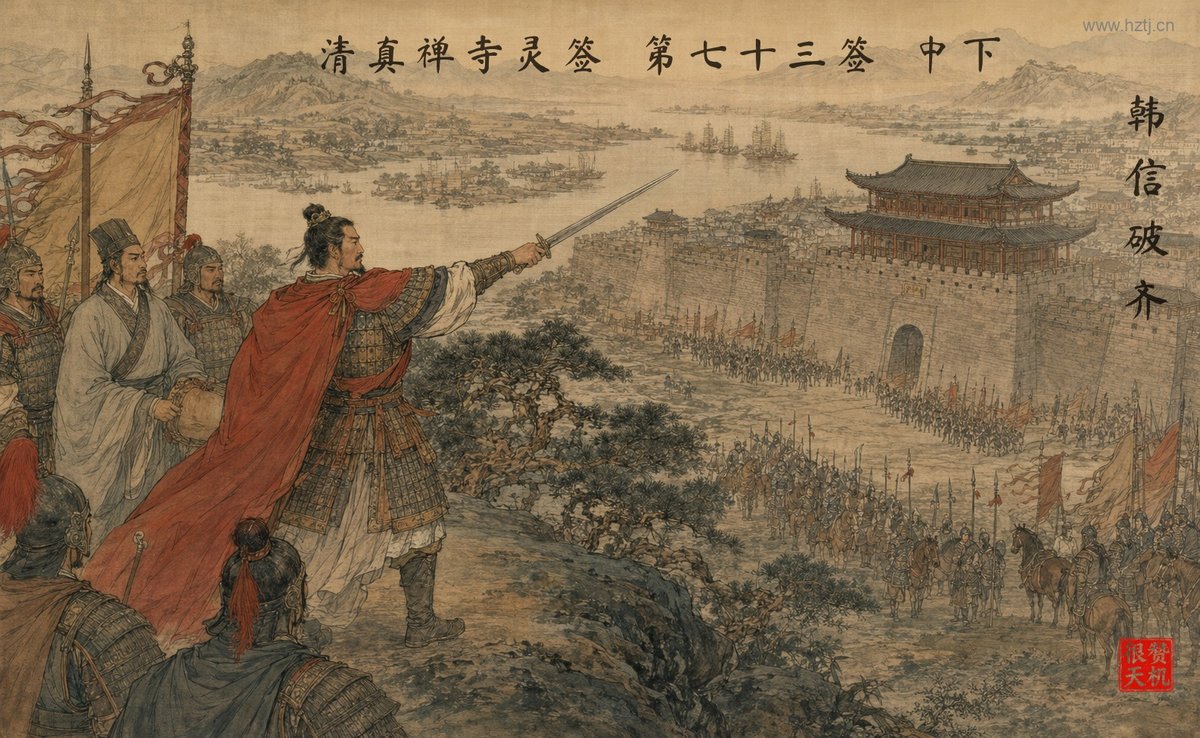 韩信破齐 典故插图