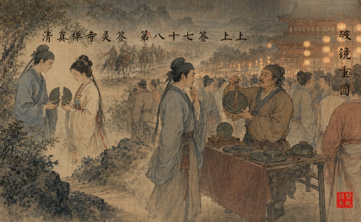 破镜重圆 典故插图